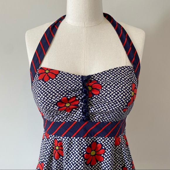 Anthropologie Odille Retro Floral Halter Top - Picture 3 of 12